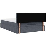  Otomanski krevet s madracem tamnosivi 140x190 cm baršunasti | shoptok.hr