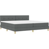 Box Spring Krevet s Madracem &amp LED Tamno Sivi 200x200 cm Tkanina | shoptok.hr