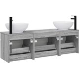  Set ormarića za kupaonicu 3 kom. Siva Sonoma 49 x 44,5 x 66,5 cm | Shoptok.si