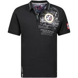 Geo Norway Polo majice kratki rokavi SY1357HGN-Black Črna