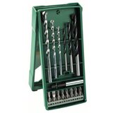 Bosch Kombinirani set Mini-X-Line, 15 komada, 3 kamena, 3 svrdla za drvo, 8 bita za odvijač Asortiman univerzalnih svrdla Bosch Promoline 15-dijelni | shoptok.hr