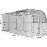  Kavez za piletinu uz zid Srebrna 600 x 200 x 215 cm | shoptok.hr