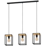 Eglo Viseća lampa LIBERTAD 3xE27 88 cm crna/drvo 99855 | Eponuda.com