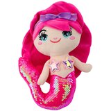  igračka sirena s šljokastim repom 28 cm - tamno roza | shoptok.hr