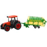  Crveni traktor za igru sa prikolicom za sijeno 50cm - zeleno/žuta | Shoptok.si