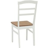  Stolac za blagovanje 2 pcs Bjela i prirodna Čvrsto drvo | shoptok.hr