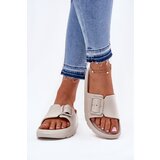 EVENTO Women's Foam Platform Sandals With Buckle Beige Viasara | Shoptok.si