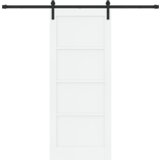 vidaXL Klizna Vrata s Setom Opreme Bijela 83x202 cm Čvrsto Drvo Bor | shoptok.hr
