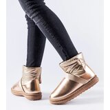 Gemre Brown Shimmering Short Snow Boots Delaune | Shoptok.si
