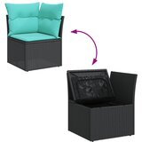  13-dijelni set vrtnih sofa s jastucima poliratan crni | shoptok.hr