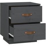  Noćni ormarići 2 kom sivi 40 x 34 x 45 cm od masivne borovine | Eponuda.com