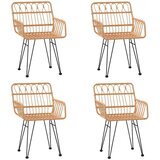  5-dijelni vrtni blagovaonski set od poliratana Smeđa 80 x 80 x 74 cm | shoptok.hr