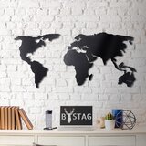 Bystag metalna zidna dekoracija Black Map, 60 x 120 cm Cijene