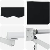  Skrovita tenda Crna 400 × 300 cm Poliester i aluminij | shoptok.hr