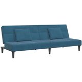  Kavč dvosed z ležiščem in stolčkom za noge moder žamet, (21228552) | Shoptok.si