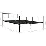  Za krevet crni metalni 140 x 200 cm | shoptok.hr