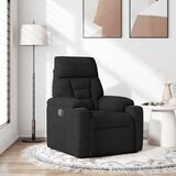 vidaXL Naslanjač črna tkanina iz mikrovlaken | Shoptok.si