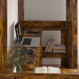  Postelja na podstrešju z mizo Dimljeni oreh 75 x 190 cm, (5000137047) | Shoptok.si