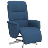  Naslonjač od tkanine s osloncem za noge plavi | shoptok.hr