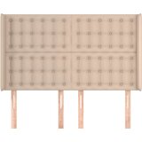  Uzglavlje s ušima boja cappuccina 147x16x118/128cm umjetna koža | shoptok.hr