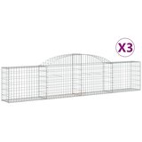  Lučne gabionske košare 3 kom 300x30x60/80 cm pocinčano željezo | shoptok.hr
