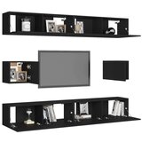  6-dijelni set TV ormarića crni od iverice | shoptok.hr