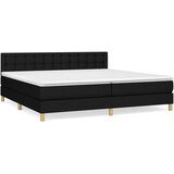  Krevet s oprugama i madracem crni 200x200 cm od tkanine | shoptok.hr