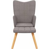  Stolica za opuštanje s osloncem za noge od tkanine smeđesiva | shoptok.hr