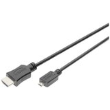 Digitus HDMI priključni kabel HDMI A utikač, HDMI Micro D utikač 2 m crna DB-330109-020-S pozlaćeni kontakti HDMI kabel | Eponuda.ba