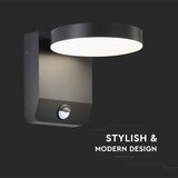  LED spoljašnje zidno svetlo sa senzorom LED/17W/230V 4000K crna | Eponuda.com