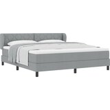 vidaXL Postelja z vzmetnico Svetlo siva 180x200 cm Tkanina | Shoptok.si