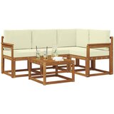  Set vanjskih sofa 5 kom. Prirodna i krem | shoptok.hr
