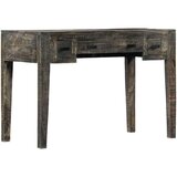  Pisalna miza črna 110x50x75 cm trden mangov les | Shoptok.si