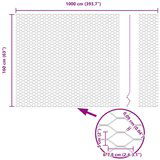 vidaXL Hexagonalna ograja Zelena 1.6x10 m Jeklo Cene
