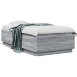 vidaXL Posteljni okvir siva sonoma 90x190 cm inženirski les, (21095090) | Shoptok.si