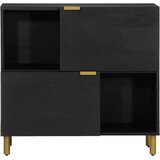  Komoda crna 80x33x75 cm od konstruiranog drva | shoptok.hr