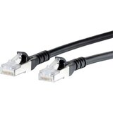 Metz Connect 1308455000-E RJ45 omrežni kabel\, Patch kabel CAT 6a S/FTP 5.00 m črna z zaščitnim zapornim zatičem 1 kos, (20421643) | Shoptok.si