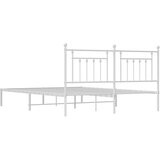  Metalni okvir za krevet s uzglavljem bijeli 160x200 cm | shoptok.hr
