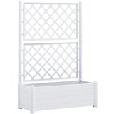 Maison Chic Vrtno cvetlično korito - Cvetlični Lonec z oporno mrežo 100x43x142 cm PP belo, (21789036) Cene