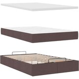 vidaXL okvir za krevet s madraca tamnosmeđi 120x190 cm od tkanine | shoptok.hr