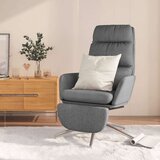  Stolica za opuštanje s osloncem za noge svjetlosiva tkanine | shoptok.hr