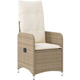 Maison Chic Nastavljiv Vrtni Stoli - Stol za vrt z blazinami bež poli ratan JS21, (21878896) | Shoptok.si