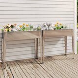 Maison Chic Vrtna visoka greda - cvetlična korita - Cvetlični Lonec 2 kosa pocinkano jeklo, (21788777) | Shoptok.si
