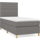  Box spring postelja z vzmetnico temno siva 90x190 cm blago, (20901101) | Shoptok.si