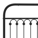  Metalno zamjensko uzglavlje crno 180 cm | shoptok.hr