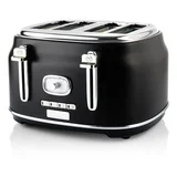 Retro Black 4 Slice toster