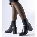 Gemre Black insulated block heel ankle boots Fleurette | shoptok.hr