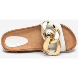 Resti Women's white slippers with decoration at Fixci- Footwear | ePonuda.com