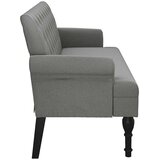  Klupa s naslonom tamno siva 120x62x75,5 cm tkanina | shoptok.hr