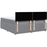  Krevet s oprugama i madracem svjetlosivi 200 x 200cm od tkanine | shoptok.hr